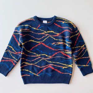 NEW Hanna Andersson Boy Art Intarsia Cascades Sweater 5T 110 Cm
